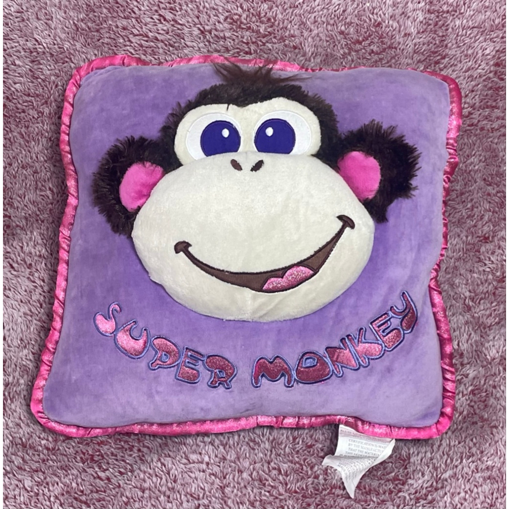 Unbranded Purple Pink Super Monkey Pillow One Size